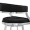 Armen Living Dione 30" Bar Height Swivel Black Faux Leather and Brushed Stainless Steel Bar Stool 840254335141 - alternate 9